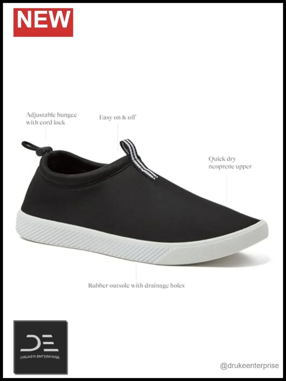 Women's Quick Dry Neoprene Water Shoes with Drainage Holes for Beach or Pool